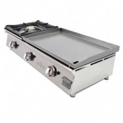 Arilex - Plancha a gas 60 cm acero rectificado 15 mm + fogón 100PGRFN
