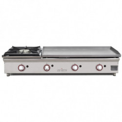Arilex - Plancha a gas 80 cm acero rectificado 15 mm 120PGRFN