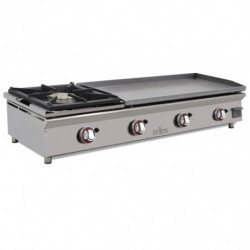 Arilex - Plancha a gas 80 cm acero rectificado 15 mm 120PGRFN
